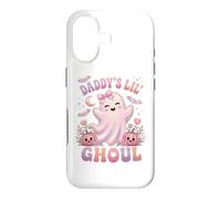 Custodia per iPhone 17 Daddy's Lil' Ghoul Funny Pastel Pink Ghost Halloween Graphic