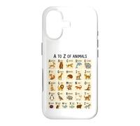 Custodia per iPhone 17 Dalla A alla Z per imparare l'alfabeto degli animali per bambini e amanti degli animali