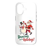 Custodia per iPhone 17 Dancing into the Holidays Babbo Natale pupazzo di neve regalo uomo donna
