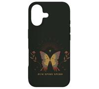 Custodia per iPhone 17 Dark Academia Citazione Dum Spiro Spero Butterfly