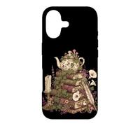 Custodia per iPhone 17 Dark Academia Cottagecore Tea Books Botanical Mushroom