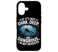 Custodia per iPhone 17 Dark Deep Dangerous Cave Diver Scuba Humor Ocean Adventure