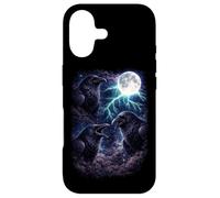 Custodia per iPhone 17 Dark Ravens Sotto la Luna Piena Vintage Fantasy Fulmine