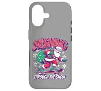 Custodia per iPhone 17 Dashing Through The Snow Skateboard Santa