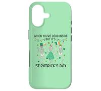 Custodia per iPhone 17 Dead Inside St Patricks Day Dancing Skeletons Lucky Clover