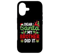 Custodia per iPhone 17 Dear Santa My Brother Did It Divertente Natale Bambini Ragazzi Ragazze
