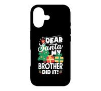 Custodia per iPhone 17 Dear Santa My Brother Did It Divertente Natale Ragazze Bambini Ragazzi