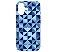 Custodia per iPhone 17 Deep Light Blue Triangle Geometric Optical Illusion Pattern