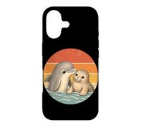 Custodia per iPhone 17 Delfino e Baby Seal Best Friends Animal Friendship