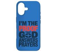Custodia per iPhone 17 Design con scritta "I'm The Proof God Answers Prayers"