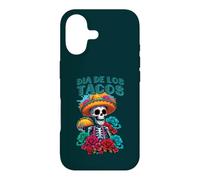 Custodia per iPhone 17 Dia De Los Tacos Scheletro Sombrero Dia De Los Muertos Floreale