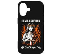 Custodia per iPhone 17 Diavolo Crusher Sin Slayer Gesù Guerra Spirituale Cristiana