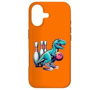 Custodia per iPhone 17 Dinosaur Bowling Player Fun Graphic Dino Bowler Kids Adults