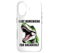 Custodia per iPhone 17 Dinosaur School Kids Humor - I Eat Homework for Breakfast
