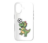 Custodia per iPhone 17 Dinosauro che gioca a calcio dinosauri per bambini