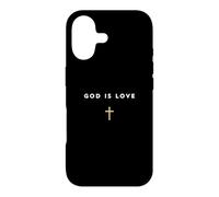 Custodia per iPhone 17 Dio è amore Giovanni 4:8 Citazione cristiana Croce di Gesù