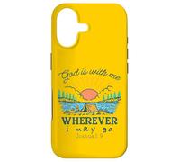 Custodia per iPhone 17 Dio è con me ovunque io possa andare - Giosuè 1:9 Retro Camping