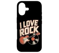 Custodia per iPhone 17 Disco in vinile per chitarra I Love Rock