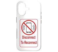 Custodia per iPhone 17 Disconnect to riconnect with no cell phones sign