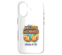 Custodia per iPhone 17 Disegno delle Scritture Cristiane - Messaggio tenuto nelle sue mani