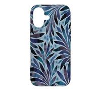 Custodia per iPhone 17 Disegno Foglia Felce Astratto Natura Pattern Lilla Blu