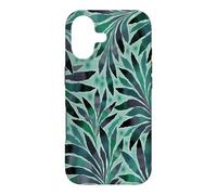 Custodia per iPhone 17 Disegno Foglia Felce Astratto Natura Pattern Teal Blu