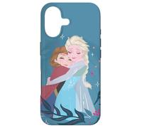 Custodia per iPhone 17 Disney Frozen Anna ed Elsa Sister Hug Slate Blue