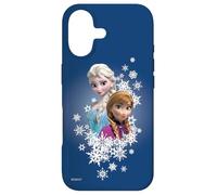 Custodia per iPhone 17 Disney Frozen Anna ed Elsa Sorelle e fiocchi di neve