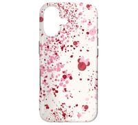 Custodia per iPhone 17 Disney Minnie Mouse testa orecchie rosa astratto schizzo modello