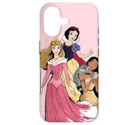 Custodia per iPhone 17 Disney Princess Aurora Pocahontas Biancaneve Rosa