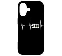 Custodia per iPhone 17 Dispatcher 911 Vintage USA Flag Heartbeat ECG Pulse Dispatch