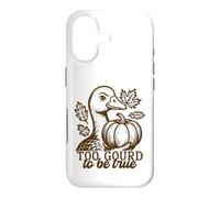 Custodia per iPhone 17 Divertente anatra troppo zucca per essere un vero gioco di parole autunnale
