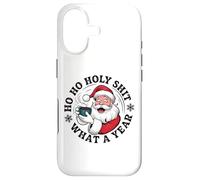 Custodia per iPhone 17 Divertente Babbo Natale caffè Natale - Ho Ho Holy Wow What a Year