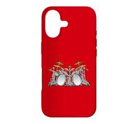 Custodia per iPhone 17 divertente, batteri, batteria, set, cartone animato, illustrazione