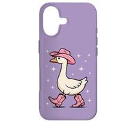 Custodia per iPhone 17 Divertente cappello da cowboy oca western walk design stivali