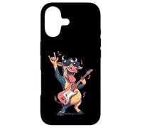 Custodia per iPhone 17 Divertente cartone animato mucca a dondolo chitarra stile vintage