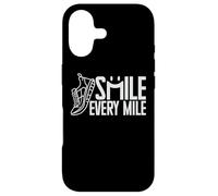 Custodia per iPhone 17 divertente corridore running smile every mile cool grafica & dicendo