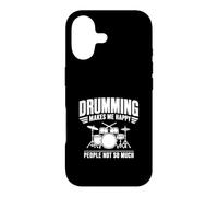 Custodia per iPhone 17 Divertente design "Drumming Makes Me Happy People Not So Much"