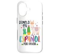 Custodia per iPhone 17 Divertente Detto Dimelo En Español Por Favor Insegnante Llama Amore