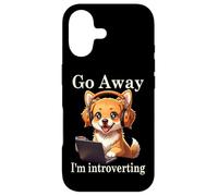 Custodia per iPhone 17 Divertente Golden Retriever Corgi Go Away I'm Introverting Dog