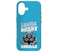 Custodia per iPhone 17 Divertente gorilla di Pasqua con orecchie da coniglio Pasqua