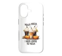 Custodia per iPhone 17 Divertente Halloween Hocus Pocus I Need Coffee To Focus Barista