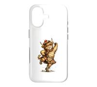 Custodia per iPhone 17 Divertente Highland Cow Esecuzione Scozzese Danza