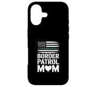 Custodia per iPhone 17 Divertente mamma della pattuglia di frontiera che dice il cuore della bandiera americana