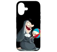 Custodia per iPhone 17 Divertente monaca del fumetto con il costume di palla da spiaggia sacra