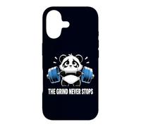 Custodia per iPhone 17 Divertente Panda Triste Sollevamento Palestra Umorismo The Grind Never Stops