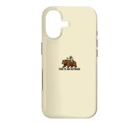 Custodia per iPhone 17 Divertente rana che cavalca l'orso questo è un meme indignazione