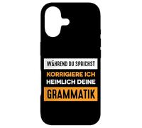 Custodia per iPhone 17 Divertente scritta in lingua tedesca "Ich korrigiere Deine Grammatik
