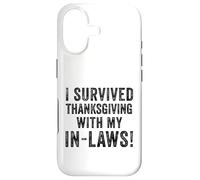 Custodia per iPhone 17 Divertente, sono sopravvissuto al Ringraziamento con le mie suocere Turchia Bavaglio