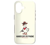 Custodia per iPhone 17 Divertenti mani fuori il mio telefono carino cowboy anatra con pistola meme